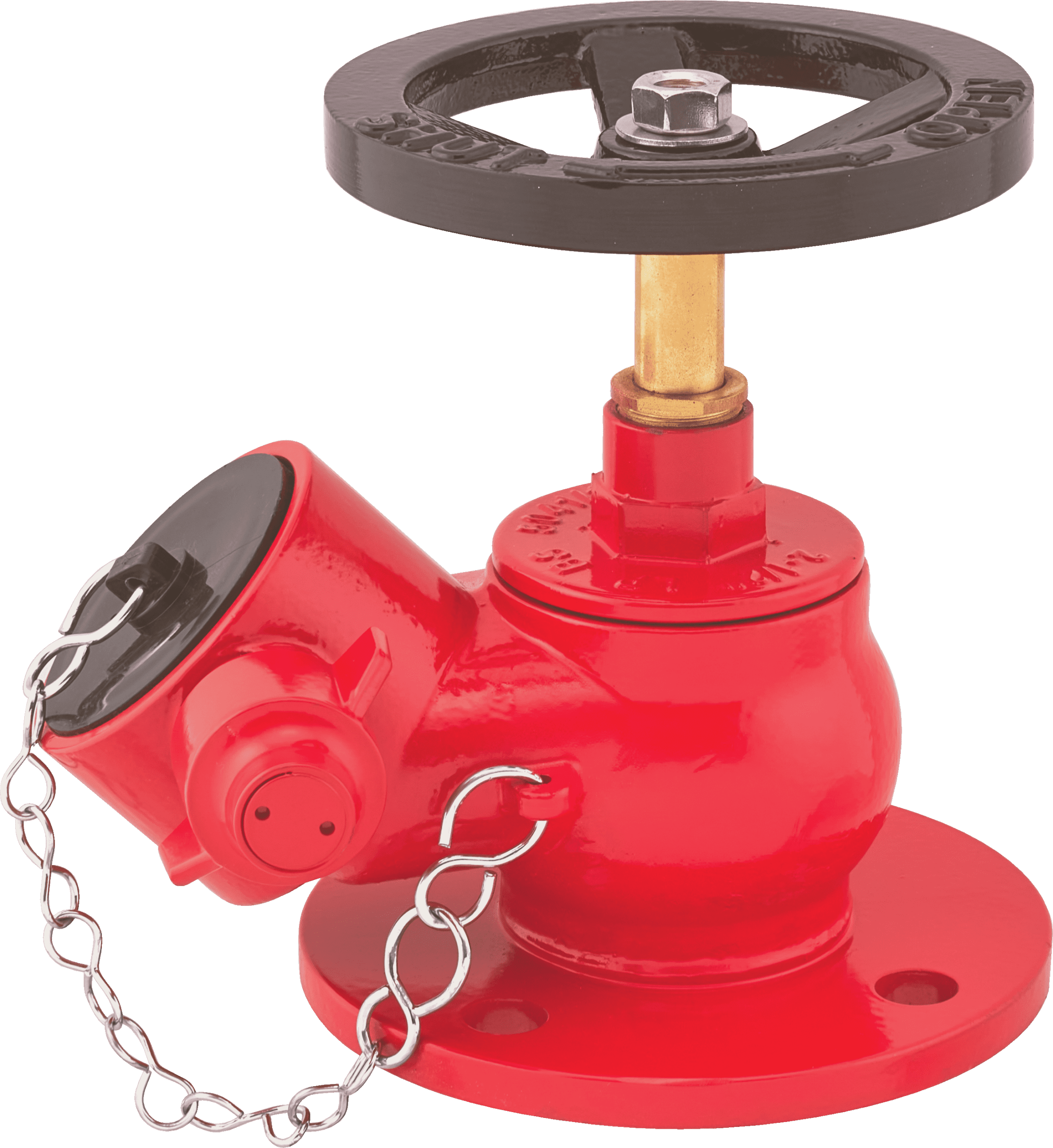 OBLIQUE FLANGED VALVE